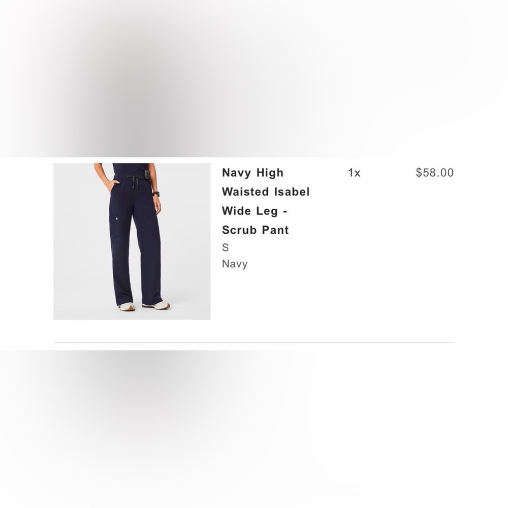 Figs Navy Wide Leg Scrub Pants